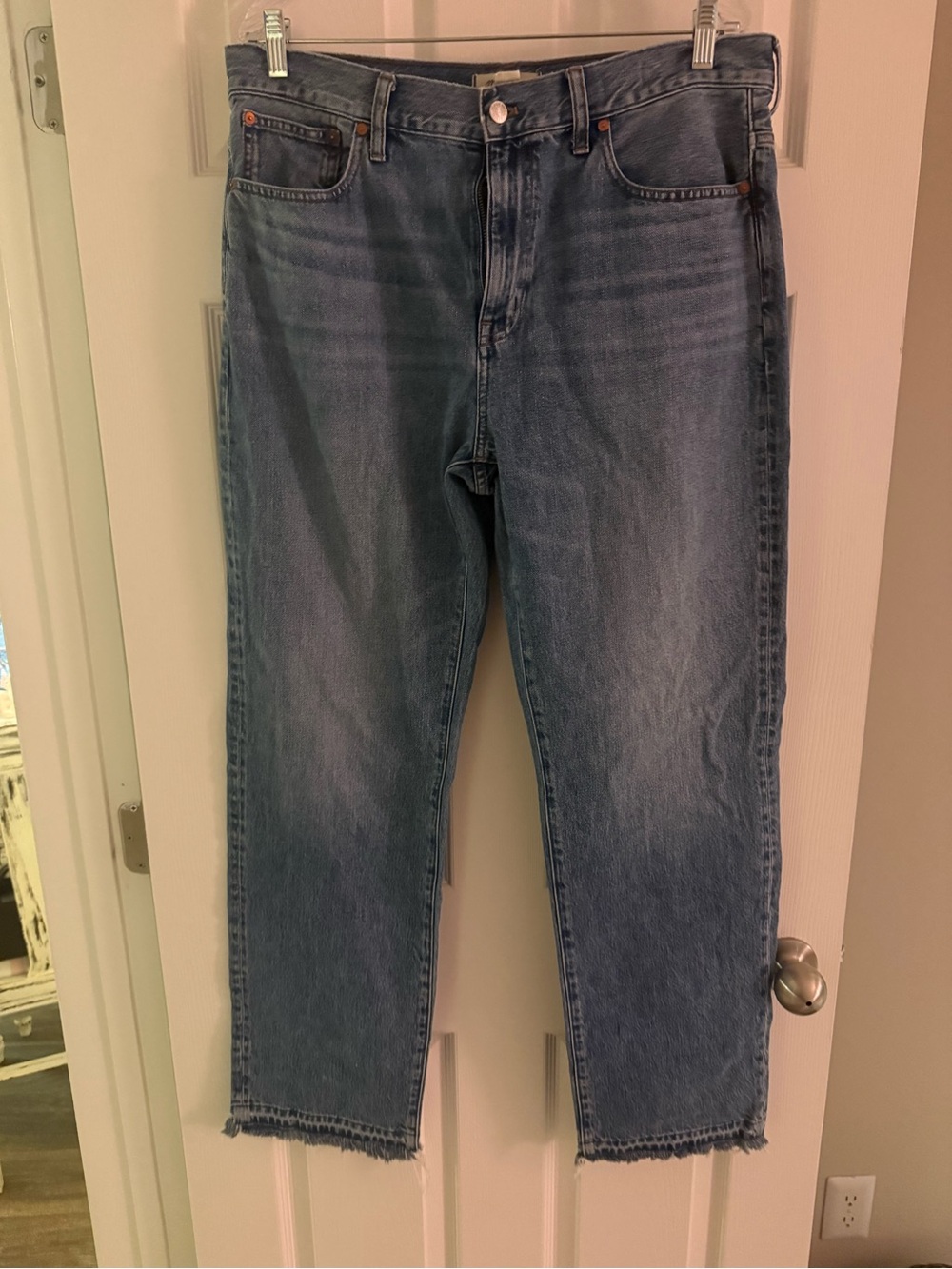The Rail Women’s Straight-Leg Faded Blue Jeans
